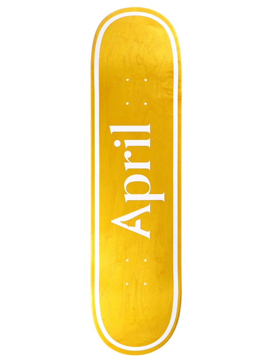 April スケートボードデッキ イエロー8インチ April Skateboards OG Logo Yellow Deck - 8